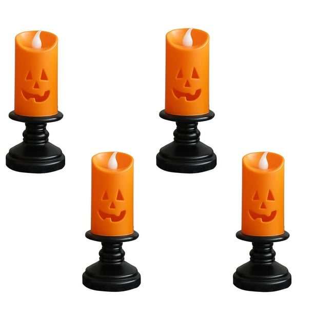 Promotion!Luz de vela, luces de Halloween, luces LED de plástico ecológicas, lámpara de vela sin llama para decoraciones de Halloween