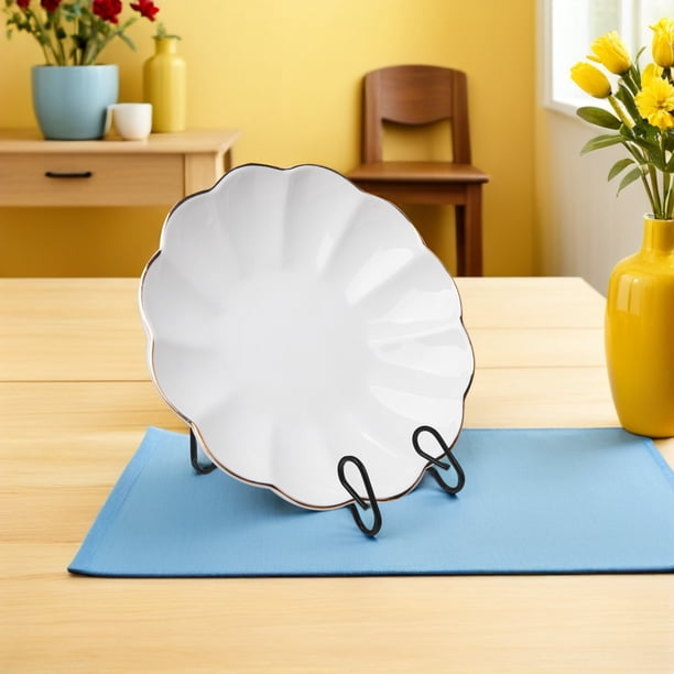 HAMPPLIES 4Ud Soporte De Para Platos De Hierro Negro Exhibidor Decorativo Para Cuadros Y Álbumes