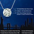 thumbnail image 2 of Gem Stone King 14K White Gold Green Prasiolite Pendant Necklace for Women | 3.07 Cttw | Gemstone Birthstone | Round 10MM | With 18 inch Chain, 2 of 6