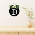thumbnail image 4 of Last Name Welcome Sign With Monogram Letter D Family Name Sign Initial Home Decoration Door Wreath for front Porch Entryway 12IN Housewarming Gift for Couple Anniversary Wedding (Black), 4 of 5