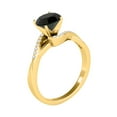thumbnail image 5 of AoneJewelry 1.10 Carat Black & White Diamond Solitaire Style/ Engagement Ring In 14K Yellow Gold, 5 of 5
