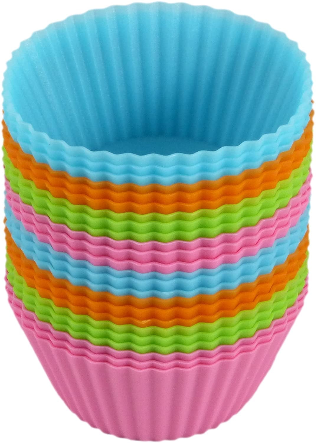 Artrylin Silicone Cupcake Liner Cup Cake Wrappers,Color Random,30Pcs