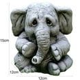 thumbnail image 7 of Cheers.US Cute Elephant Figurines, Baby Looking You Elephant Ornament Statue for Home Office Tabletop Decor, Handmade Outdoor Collectible Animal Sculpture, 7 of 7