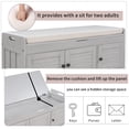 thumbnail image 5 of Bench with Storage and Seating,43.5" Shoe Storage Bench with Cabinet,Entryway Shoe Storage Bench for Bedroom,Living Room, 5 of 7