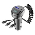 thumbnail image 2 of Antqov Car Charger PD Fast Charger Three Adapters Charging Plug Charging Cable High Power Smart Dual USB Car Charger, Home Accessories, 2 of 8