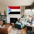 thumbnail image 2 of mokarier South Yemen Flag Banner Outdoor Indoor Decoration Flag 3x5Feet Double Stitched Polyester with Brass Grommets, 2 of 5
