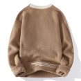 thumbnail image 6 of Mens Sweater, 2025 Fashion Crew Neck Pullover Knit Sweater Jacket, Autumn Winter Daily Casual Wear, Trendy Design, Soft Fabric, High, Quality Men's Clothing, 6 of 7