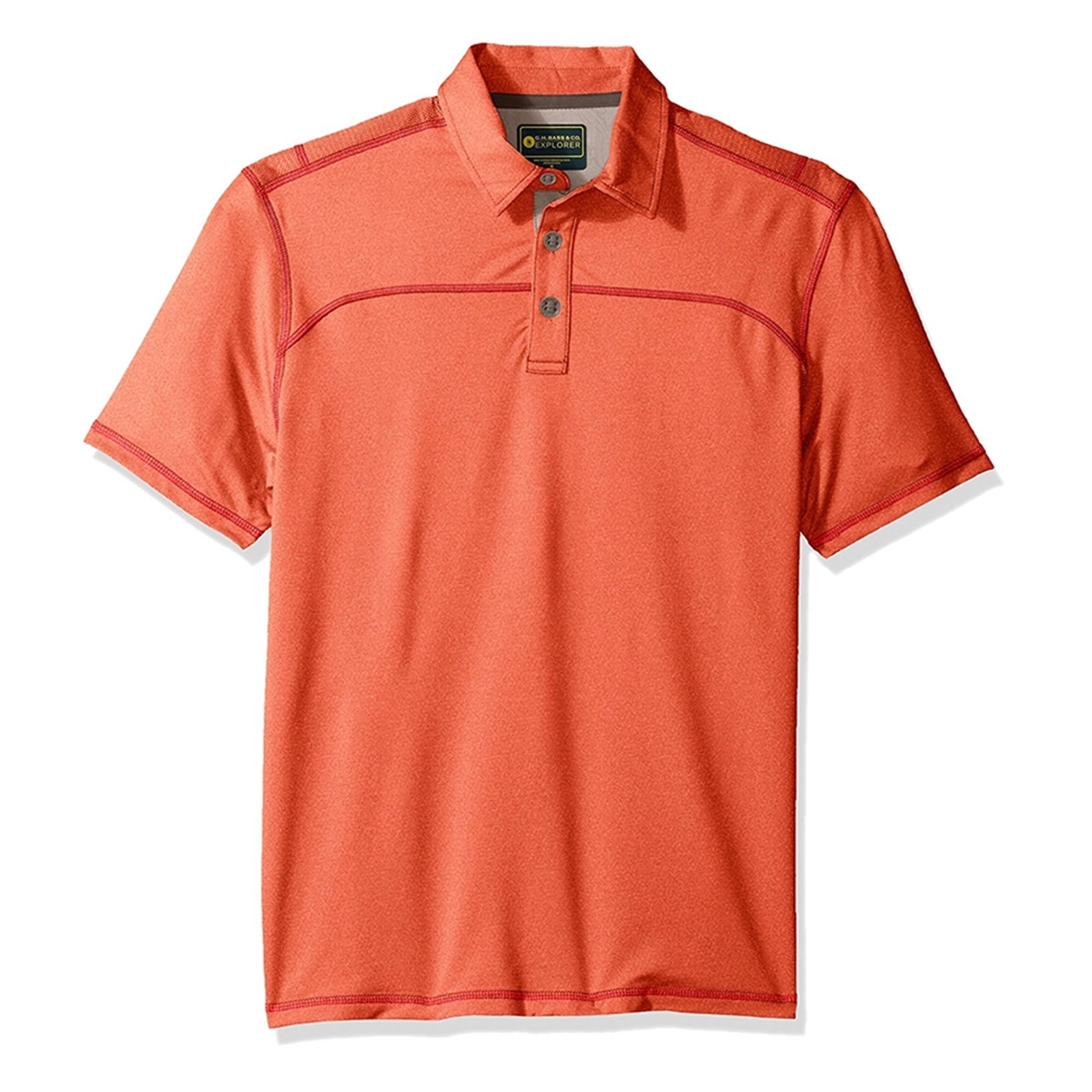 DKNY Fiery Beige Mens Colorblocked Stripe Rugby Shirt Red XL