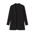 thumbnail image 2 of JWD Women's Cardigan Open Front Lightweight Cardigan Long Sleeve Cardigans with Pockets Black L, 2 of 7