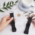 thumbnail image 5 of 2Pcs Luggage Straps Coat Jacket Gripper Holder Suitcase Belt Clip Ring Hook Black Adjustable Belt Straps with Iron Hinged Rings and Plastic Release Buckle Polyester Travel Accessories, 5 of 8