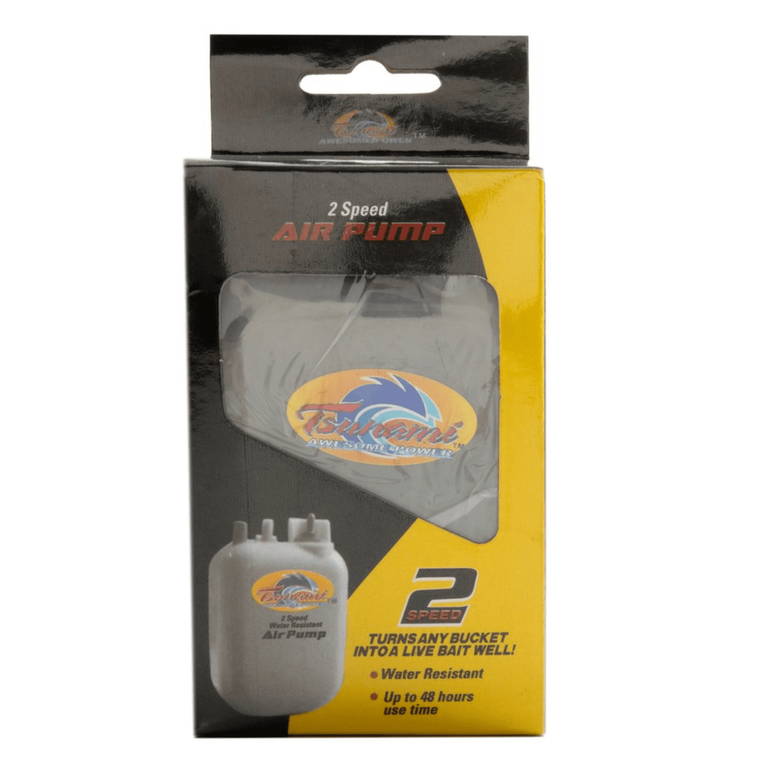 Tsunami Baitwell Air Pump – 2-Speed, Water-Resistant Design