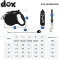 thumbnail image 4 of DDOXX Reflective Retractable Dog Lead - Available in Multiple Colors & Sizes - Ideal for Dogs, Puppies & Cats - Black - XS - 3m - up to 8 kg., 4 of 8