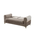 thumbnail image 5 of Melody Contemporary Loveseat made with wood and Velvet in Taupe, 5 of 8