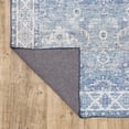 thumbnail image 4 of HomeRoots 509525 2 x 8 ft. Blue & Gray Oriental Power Loom Stain Resistant Runner Area Rug, 4 of 8