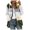 Army Green, variant on Winter Coats For Women Fuzzy Fleece Jacket Hooded Color Block Patchwork Cardigan Coat Outerwear With Pocket