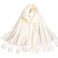 thumbnail image 1 of Bufandas de invierno para mujer, bufandas sólidas colgantes, chal cálido, bufanda de poliéster para mujer, 1 of 3
