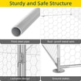 thumbnail image 4 of Chicken Coop, Large Metal Chicken Run, Chicken Pen with Waterproof and Anti-UV Cover Heavy Duty Spire Shaped Chicken Coop Run for Yard Outdoor, 9.8' W x 6.5' L x 6.5' H, 4 of 7