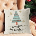 thumbnail image 4 of hirigin Christmas Throw Pillow Cover, Elk/Snow/Tree/Letters Print Pillowcase Decor for Sofa Bedroom, 4 of 8