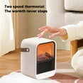 thumbnail image 4 of 1000W Mini Fireplace Heater, 7.8in Fireplace Stove With  Flames Logs Overheating   Tip Over Switch, Space Heater With Heating And Fan Modes, 4 of 8