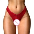 thumbnail image 4 of zuwimk Underwear Women,Womens Mid Rise Seamless Thongs Comfy Underwear Panties Red,M, 4 of 5
