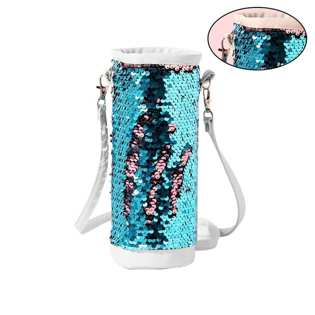 CRAFTHROU Sac de Rangement Cosmétique pour la Rentrée 1 Ensemble PVC Bleu avec Sangle pour Femmes