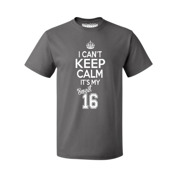P&B SWEET SIXTEEN IT'S MY BIRTHDAY! Men's T-shirt, Charcoal, S