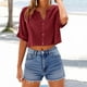 thumbnail image 2 of Vestidos Casuales Para Mujer, Blusas De Mujer De Moda Camisetas sueltas de verano de manga corta informales para mujer, 2 of 4