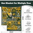 thumbnail image 5 of Green Bay Football Blanket Fan Gifts for Men Women Sport Throw Blanket Football Style Merch Gear 60" X 50" Cozy Sofa Bed, 5 of 5