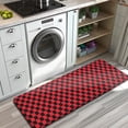 thumbnail image 3 of Red and Black Checkerboard Pattern Kitchen Rug Mat,Kitchen Runner Rugs Non Skid Washable,Decorative Kitchen Floor Mats for Kitchen,Sink,Laundry,17"x47.2", 3 of 7