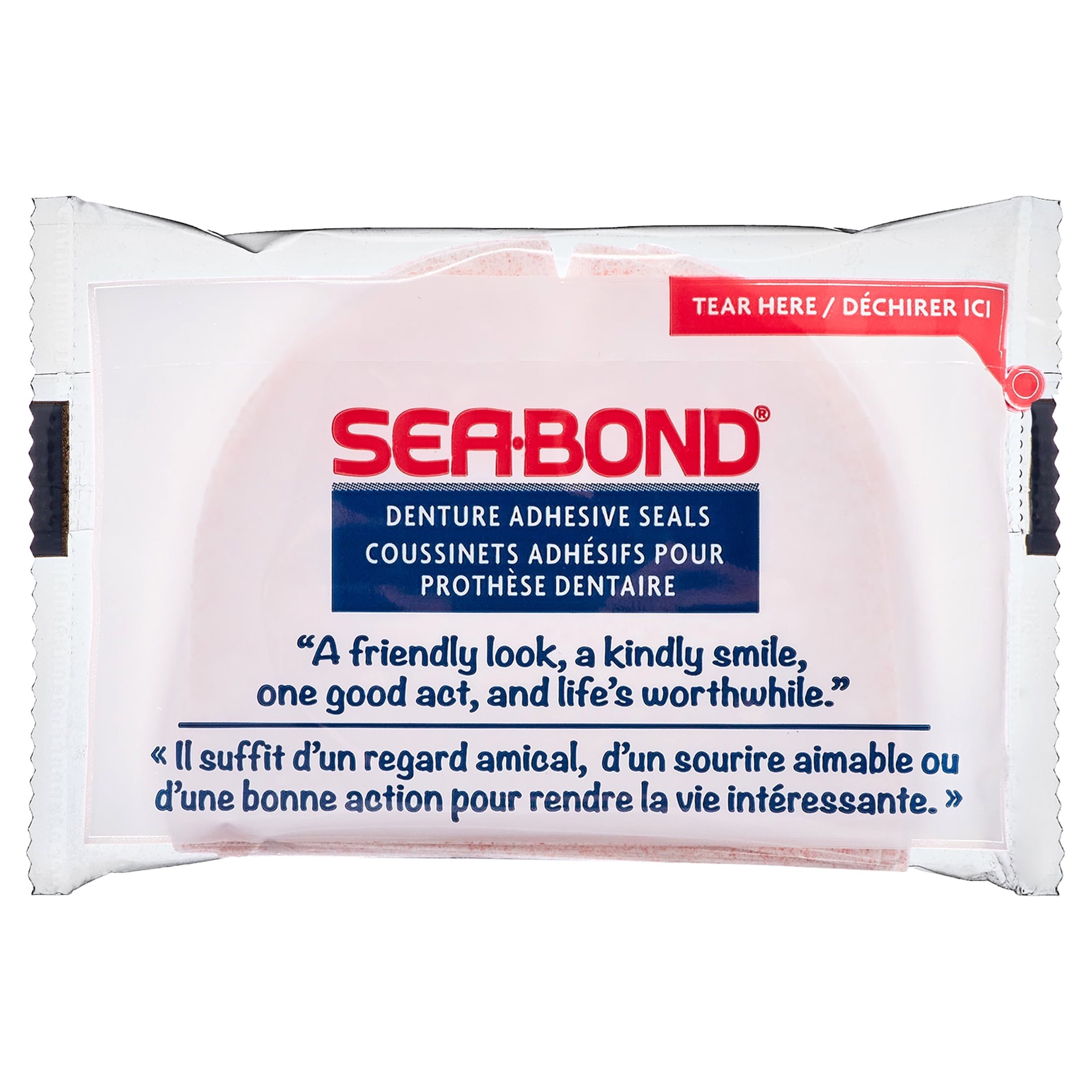 Sea Bond Upper Secure Denture Adhesive Seals, For an All Day Strong Hold,  Fresh Mint Flavor Seals, 30 Count, 4 Pack 