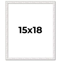 15x18 Frame White Real Wood Picture Frame Width 0.75 inches | Interior Frame Depth 0.5 inches |