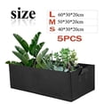thumbnail image 3 of CNKOO 1/5PCS Rectangular/ Large Capacity Black Plants Growing Bag for Plants Flowers Vegetables Pots, 3 of 11