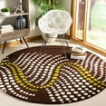 thumbnail image 2 of SAFAVIEH Soho Hudson Geometric Dotted Wool Area Rug, Brown/Beige, 2' x 3', 2 of 9