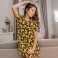 thumbnail image 3 of Balery Cartoon Ducks Camisón de manga corta con cuello redondo para mujer, cómodo y elegante., 3 of 6