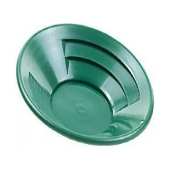 SE GP1013G12 12 Green Plastic Gold Pan with Two Types of Riffles