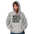 thumbnail image 3 of Worlds Okayest Sister Siblings Little Women Plus Size Graphic Pullover Hoodie Brisco Brands 5X, 3 of 3