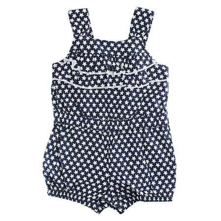 

First Impressions Baby Girls Medieval Blue Star-Print Ruffle Romper 24 Months