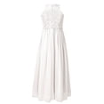 thumbnail image 2 of iEFiEL Girls Halter Neck Chiffon Floral Lace Party Dress Rhinestone Trim Wedding Bridesmaid Gown, 2 of 7