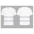 thumbnail image 3 of Sholeno Men's Volunteer Activities Short Sleeve T-shirts Outdoor High Visibility Reflective Safety White XXL, 3 of 5