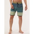 thumbnail image 2 of Pantalones cortos de surf Lars Amadeus con cordón de natación en bloque de color Gris 34, 2 of 6