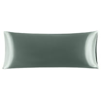 Unique Bargains Smooth Satin Body Pillow Cover Case, 20" x 54" Gray