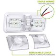 thumbnail image 1 of 5 Pack Leisure LED RV LED Ceiling Double Dome Light Fixture with ON/OFF Switch Interior Lighting for Car/RV/Trailer/Camper/Boat DC 12V Natural White 4000-4500K 48X2835SMD (Natural White 4000-4500K, 5), 1 of 4