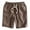 Coffee, variant on Cmfcve Men's Plus Size Shorts Pockets Elastic Waist Cotton Linen Shorts Drawstring Straight Gym Pants
