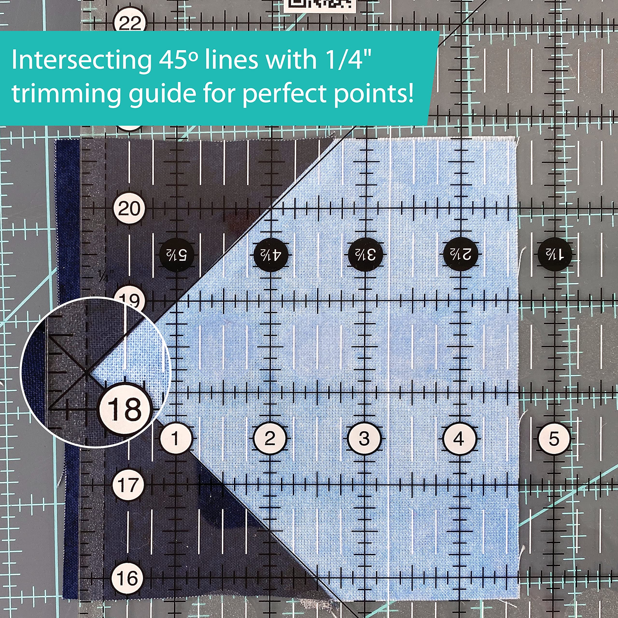 Creative Grids Left Handed Quilt Ruler 6-1/2in x 24-1/2in Rectangle
