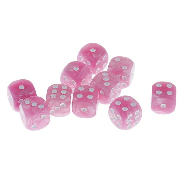 Set de 10PCS Dados de Plásticos Digitales D6 Para Accesorio Dado s de RPG de Yotijar Juego de dados de 6 lados