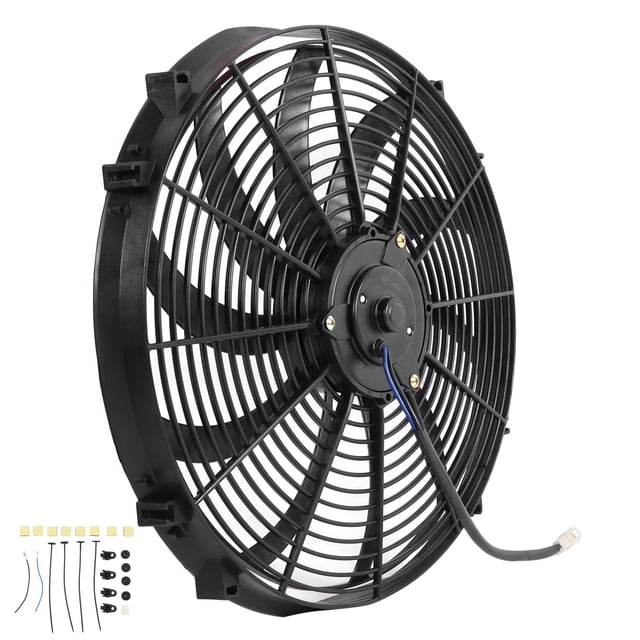 Oil Cooler Fan, Slim Design 16inch Radiator Fan 10 Blades Push Pull Oil System Fan for Radiators for A/C System for Oil System for Intercooler