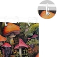 thumbnail image 5 of Coolnut Mushrooms and Plants Shower Curtain Waterproof Washable Bathroom Shower Curtain Durable Polyester Cloth Fabric Bathroom Set with 12 Hooks, 60 x 72 inches Home Decor, 5 of 6