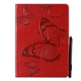 thumbnail image 1 of iPad Pro 12.9 inch 4th Generation 2020 & 2018 Case, Dteck Slim Fit Embossed Flower Pattern PU Leather Folio Stand Case with Card Holders Cover, Red Butterfly, 1 of 4