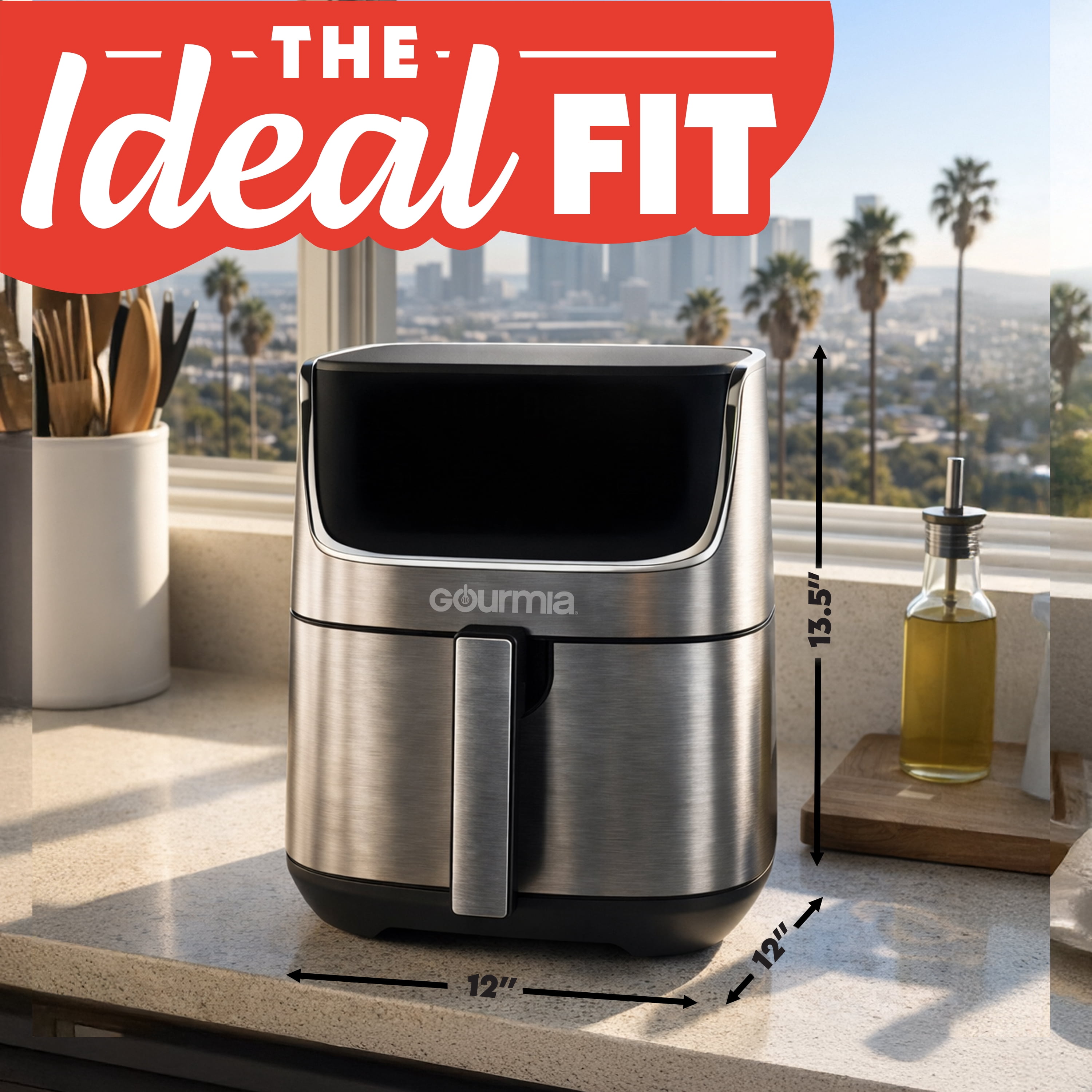 Gourmia, Air Fryer, 7 Qt Digital, 12 Presets, Black - Walmart.com