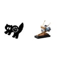 thumbnail image 1 of Reloj de pared silencioso con forma de gato, estatua decorativa de bailarina de ballet en acrílico, ideal para baño, dormitorio, sala de estar o, 1 of 8